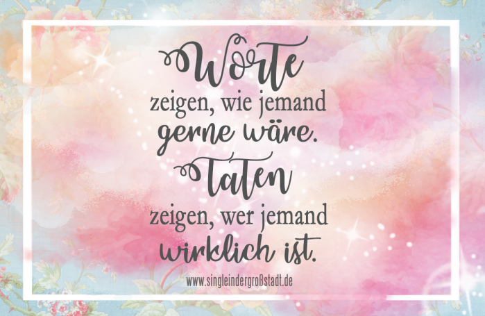Spruch Worte und Taten