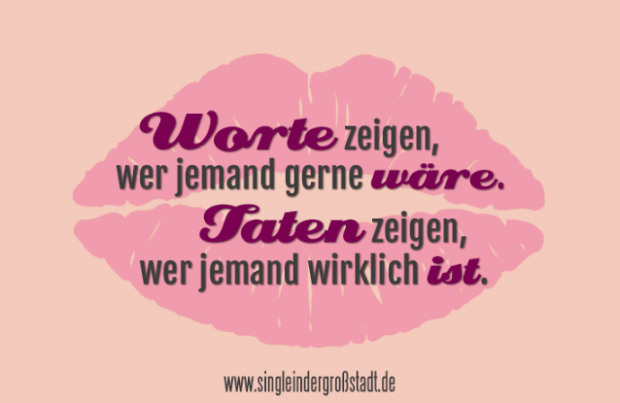 Spruch Worte und Taten