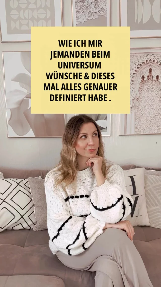 So, nächster Versuch, dieses Mal etwas genauer definiert 😎

Du willst eine erfüllte, liebevolle Beziehung? Dann bestell sie beim Universum – aber richtig. ➡️📦✅

Joa, am Anfang dachte ich, was für ein Blödsinn, aber irgendwann habe ich dann doch damit angefangen - mit dem Parkplatz 😅 und weil das so gut funktioniert hat, habe ich das dann auf verschiedene Bereiche erweitert. 

Zumindest habe ich dem Universum eine Liste mitgegegeben, für den nächsten Herrn, der in mein Leben schneien sollte. Sicher ist sicher 😎

Hier sind 4 goldene Prinzipien, wie du deinen Wunschpartner manifestierst.

✅ Klarheit statt Chaos
Schreibe auf, wie dein Wunschpartner wirklich sein soll.
Nicht nur: „lieb und treu“ – sondern:
🔹 emotional verfügbar
🔹 verbindlich
🔹 humorvoll
🔹 ähnliche Werte
➡️ Je klarer du bist, desto präziser die Lieferung.

✅ Formuliere im Positiven
Sag nicht: „Nicht wieder Drama“.
Sag: 💬 „Ich wünsche mir eine respektvolle, stabile Beziehung voller gegenseitiger Wertschätzung.“

Das Universum versteht keine Verneinungen – nur Frequenzen.

✅ Fühle es JETZT
Visualisiere nicht nur, sondern fühle, wie es wäre, bereits in dieser Beziehung zu sein. Wie fühlt sich Sicherheit an? Liebe? Leichtigkeit?
➡️ Energie zieht Energie an.

(Mir hat es gereicht, dass ich ein glücklicher Single war.)

✅ Werde selbst zur Energie, die du anziehen willst
Du willst jemanden, der klar kommuniziert?
Dann werde selbst klar.
Du willst Tiefe? Zeig deine eigene.
➡️ Gleiches zieht Gleiches an.

WICHTIG!!!
Bestellen reicht nicht.
Du musst auch den Raum schaffen, es empfangen zu können.
✨ Du ziehst nicht an, was du willst – sondern was du BIST.

Deswegen waren es bei mir auch 10 Jahre, ja, motivieren kann ich 😅

Wie denkst du an BESTELLUNGEN ANS UNIVERSUM? Hast du das auch schon mal gemacht? Und hat es funktioniert?